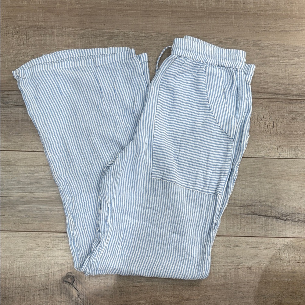 Billabong Light Blue Striped Women's Pants